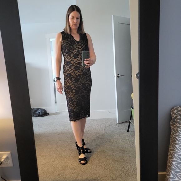 Vintage 90s Lace cocktail dress - Picture 7 of 7